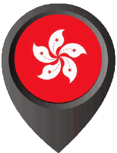 Flags Asia Hong Kong Location Pin 