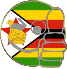 Drapeaux Afrique Zimbabwe Smiley - OK 