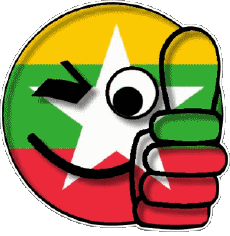 Bandiere Asia Burma Faccina - OK 