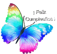 Mensajes Español Feliz Cumpleaños Mariposas Fondo transparente 005 