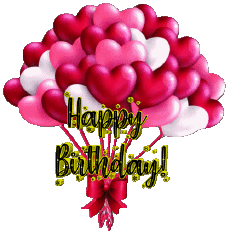 Messagi Inglese Happy Birthday Balloons - Confetti 009 