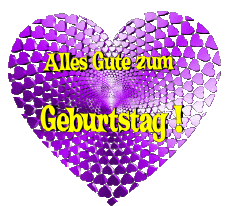 Messages Allemand Alles Gute zum Geburtstag Herz 008 