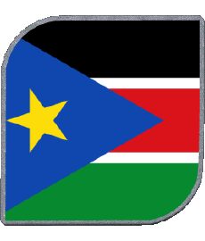 Flags Africa South Sudan Square 