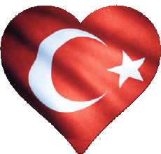 Flags Asia Turkey Heart 