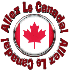 Messages Français Allez Le Canada Carte - Drapeau 