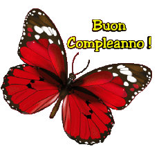 Messages Italian Buon Compleanno Farfalle Transparent Background 004 