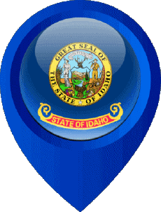 Fahnen Amerika U.S.A - States Idaho Standort-Pin 