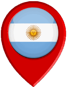 Fahnen Amerika Argentinien Standort-Pin 