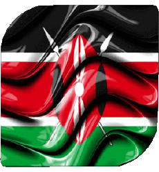 Bandiere Africa Kenia Quadrato 