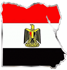 Drapeaux Afrique Egypte Carte 