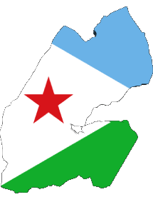 Banderas África Djibouti Mapa 