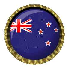 Flags Oceania New Zealand Round - Rings 