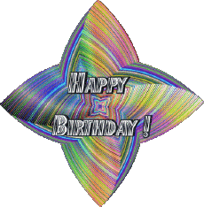Mensajes Inglés Happy Birthday Abstract - Geometric 018 