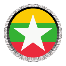 Bandiere Asia Burma Rotondo - Anelli 