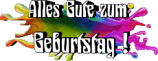 Messages German Alles Gute zum Geburtstag Zusammenfassung - geometrisch Transparent Background 012 