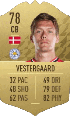 Multimedia Vídeo Juegos F I F A - Jugadores  cartas Dinamarca Jannik Vestergaard 