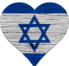 Bandiere Asia Israele Cuore 