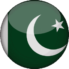 Drapeaux Asie Pakistan Rond 