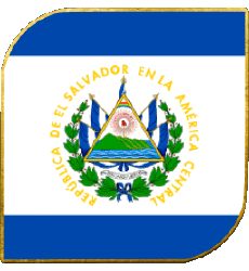 Banderas América El Salvador Plaza 