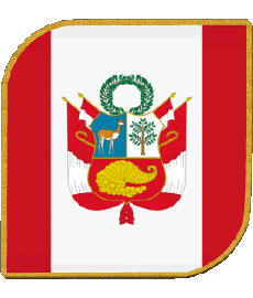 Bandiere America Perù Quadrato 