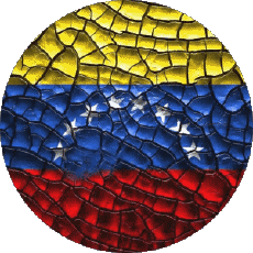 Drapeaux Amériques Vénézuéla Rond 