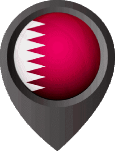 Drapeaux Asie Qatar Epingle de Localisation 