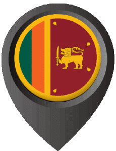 Flags Asia Sri Lanka Location Pin 