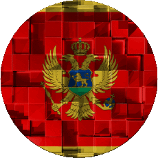 Flags Europe Montenegro Round 