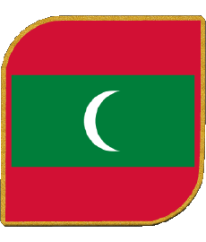 Drapeaux Asie Maldives Carré 