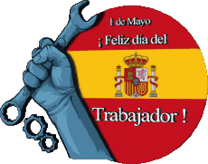 Messages Espagnol 1 de Mayo Feliz día del Trabajador - España 