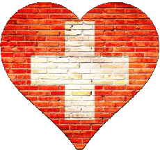 Flags Europe Swiss Heart 