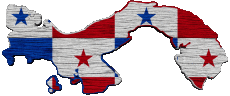 Drapeaux Amériques Panama Carte 