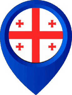 Flags Asia Georgia Location Pin 