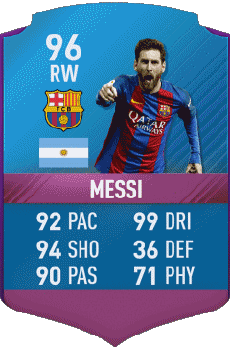 Multi Media Video Games F I F A - Card Players Argentina Lionel Messi 