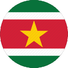 Drapeaux Amériques Suriname Rond 