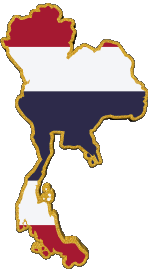 Flags Asia Thailand Map 