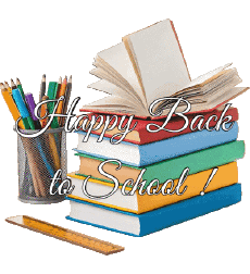 Messages English Happy Back to School Transparent Background 006 