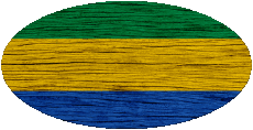 Banderas África Gabón Oval 01 