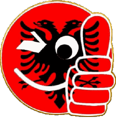 Fahnen Europa Albanien Smiley - OK 