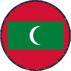 Drapeaux Asie Maldives Rond 