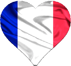 Bandiere Francia Nazionale Cuore 