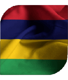 Flags Africa Mauritius Square 