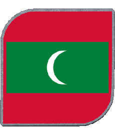 Drapeaux Asie Maldives Carré 