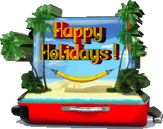 Messages Anglais Happy Holidays Fond Transparent 19 