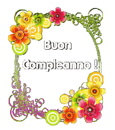 Messages Italien Buon Compleanno Floreale Fond Transparent 013 