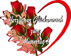 Messagi Tedesco Herzlichen Glückwunsch zum Muttertag 007 