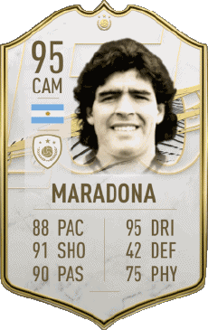 Multimedia Vídeo Juegos F I F A - Jugadores  cartas Argentina Diego Maradona 