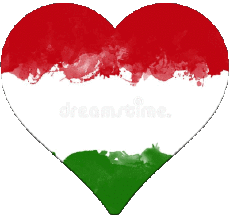 Banderas Europa Hungría Corazón 