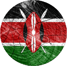 Fahnen Afrika Kenia Runde 