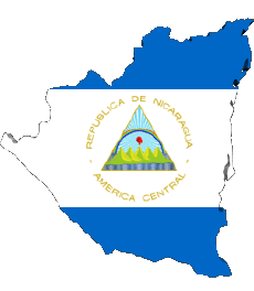 Drapeaux Amériques Nicaragua Carte 